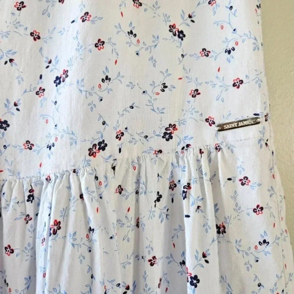 Saint James Floral Boho Casual Mini Coastal Feminine Dress Size US 4. - Picture 9 of 13